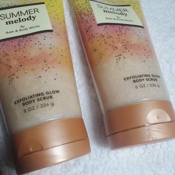 Bath & Body Works Summer Melody Exfoliating Glow Body Scrub Lot NWT (8 oz x 3) - Picture 2 of 7